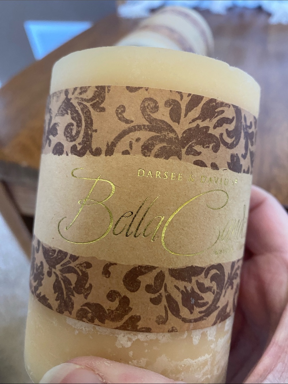 Bella Candella Ivory Pillar Candle - Set of 2 - Picture 4 of 5